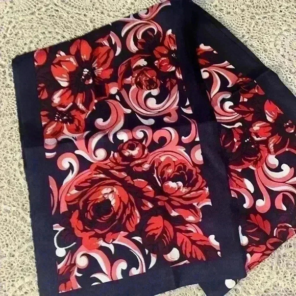 Floral print silk scarf - Picture 1 of 3